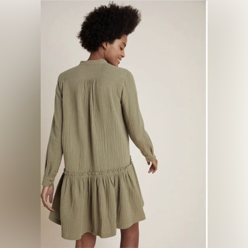 ANTHROPOLOGIE MAEVE | Katie textured utility tunic in moss | us size 6 - Picture 4 of 15